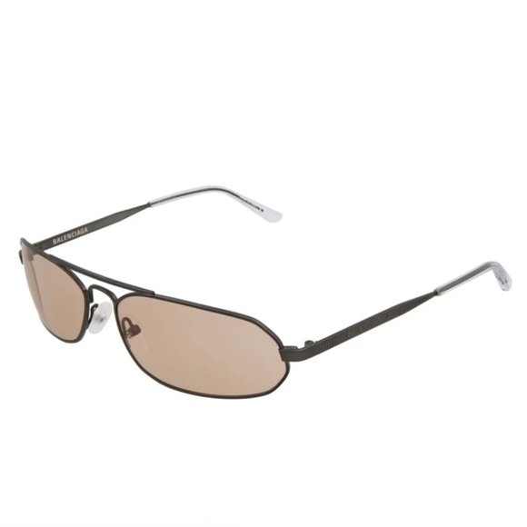 New Balenciaga Women's Brown Aviator Metal Sunglasses! - Picture 1 of 4